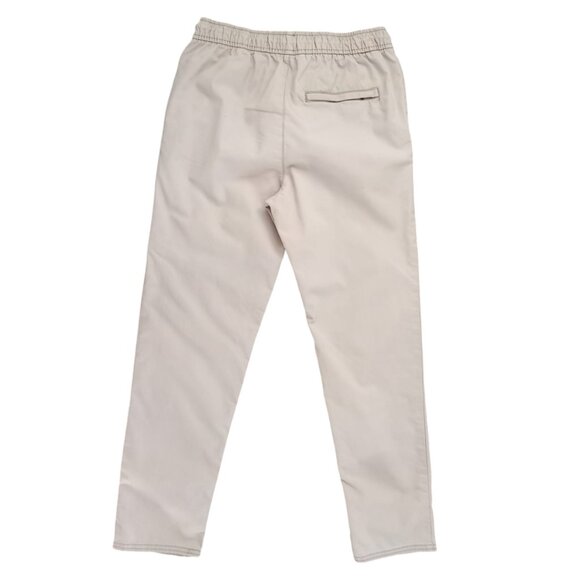 Old Navy Boys Size 10-12 Tech Pants - Light beige - Built-In Flex, Tapered Fit - Picture 2 of 8